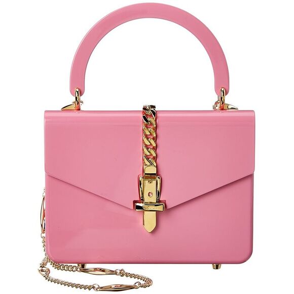 Gucci Sylvie 1969 Mini Plexiglas Top Handle Shoulder Bag - Picture 1 of 4
